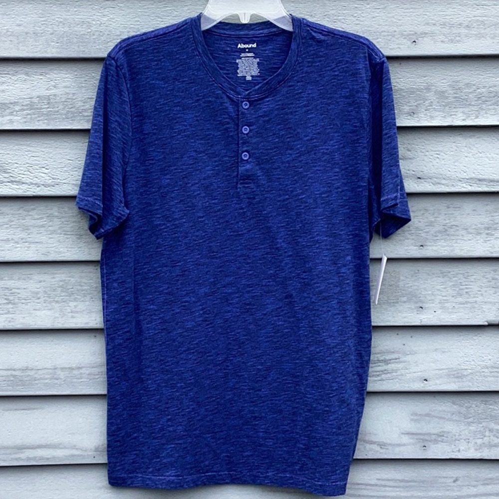 NWT Abound Blue Short Sleeve Tee Classic Crew Neck Medium